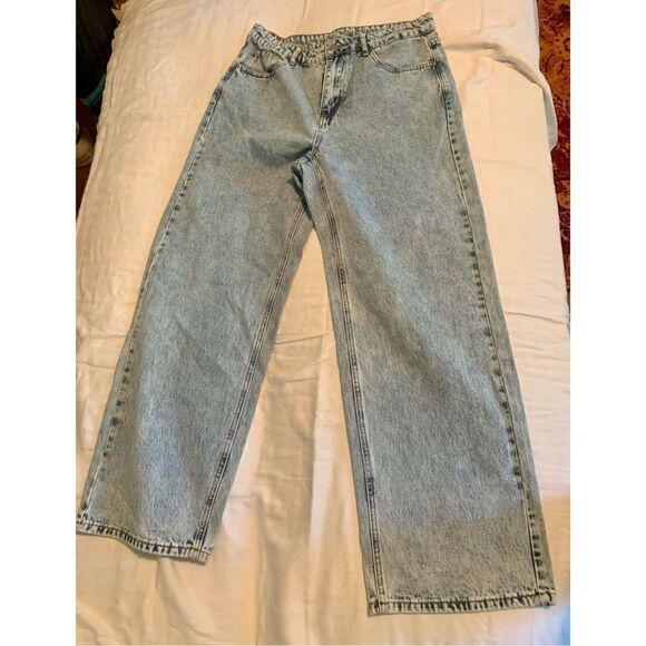 Shein Wide Leg Floral Jeans - Picture 6 of 10